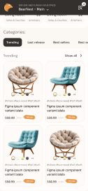 Mobile checkout screens
